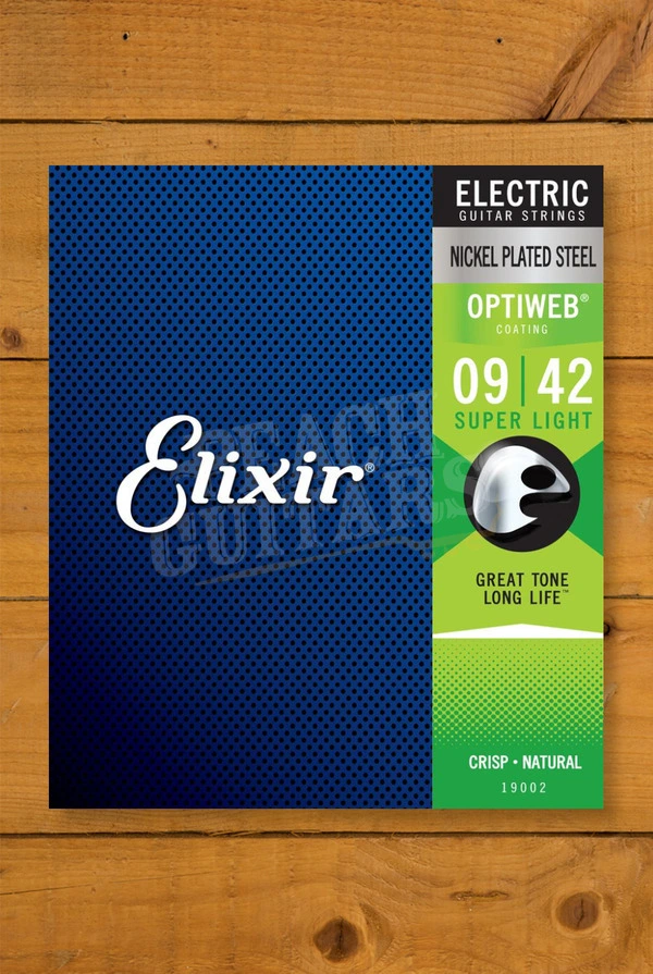 Elixir Optiweb Coated Nickel Plated Steel Electric Guitar Strings - 9-42