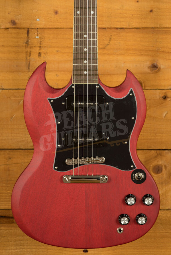 Epiphone Inspired By Gibson Collection | SG Classic Worn P-90s - Worn Cherry