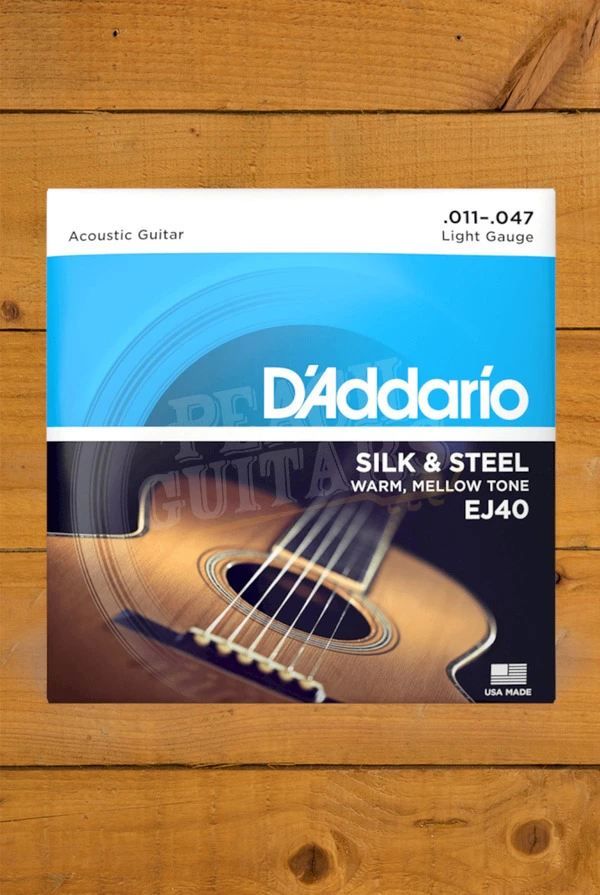 D'Addario EJ40 Silk & Steel Acoustic Guitar Strings - 11-47