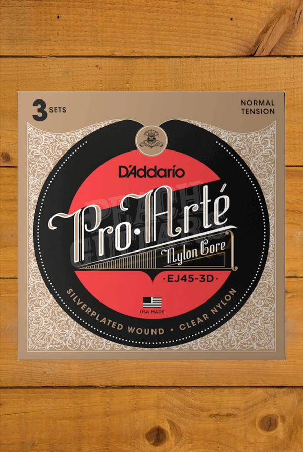 D'Addario EJ45 Nylon Classical Guitar Strings - Normal Tension - 3-Pack
