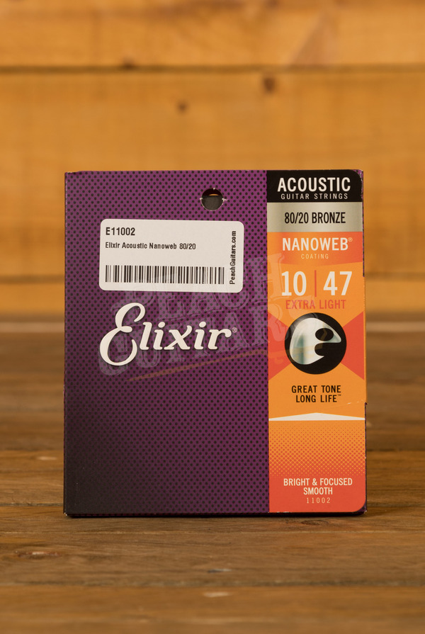 Elixir Acoustic 80/20 Bronze Nanoweb Strings