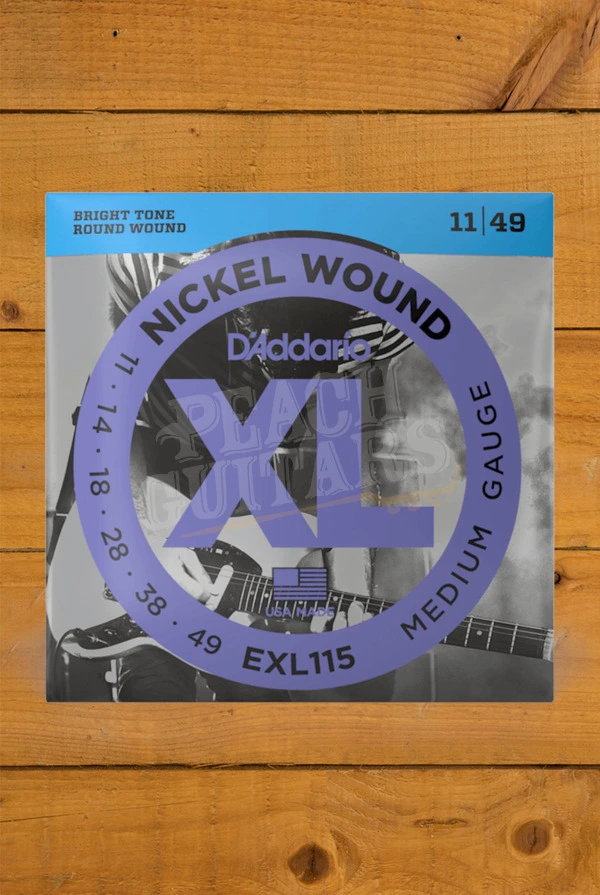 D'Addario EXL115 Nickel Wound Electric Guitar Strings - 11-49