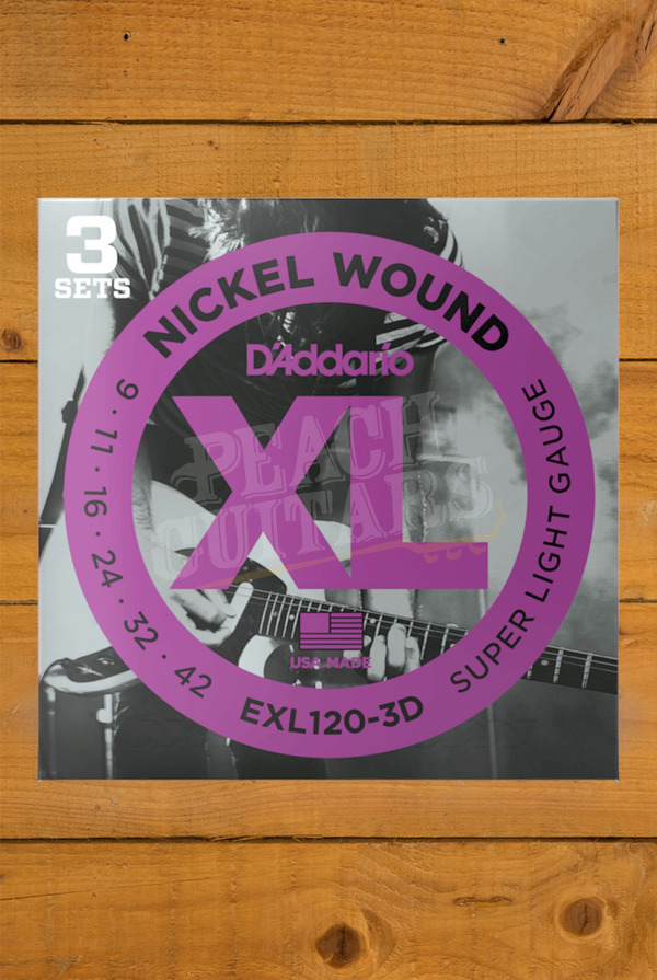D'Addario Electric Strings | Nickel Wound - Super Light - 9-42 - 3 Sets