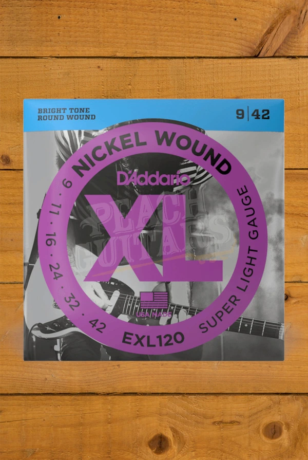 D'Addario EXL120 Nickel Wound Electric Guitar Strings - 9-42