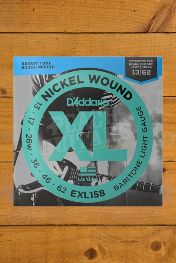 D'Addario EXL158 Nickel Wound Baritone Electric Guitar Strings - 13-62
