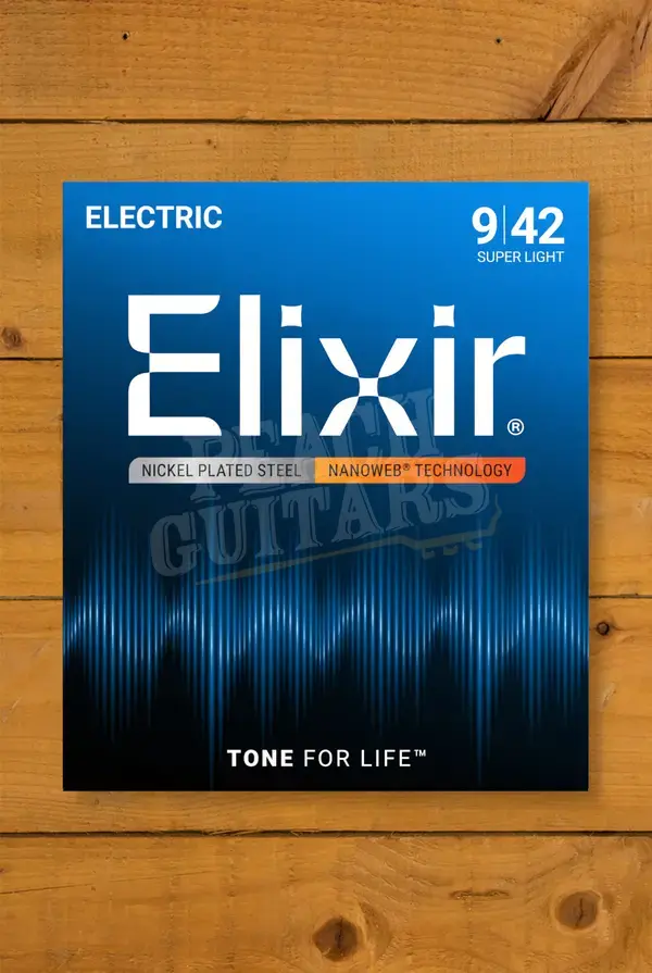 Elixir Nanoweb Coated Nickel Plated Steel Electric Guitar Strings - 9-42