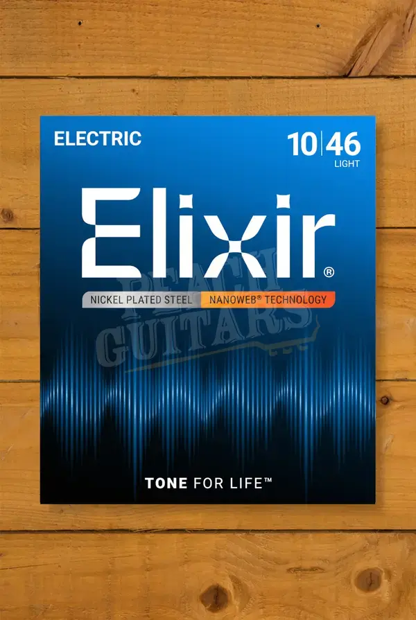 Elixir Nanoweb Coated Nickel Plated Steel Electric Guitar Strings - 10-46