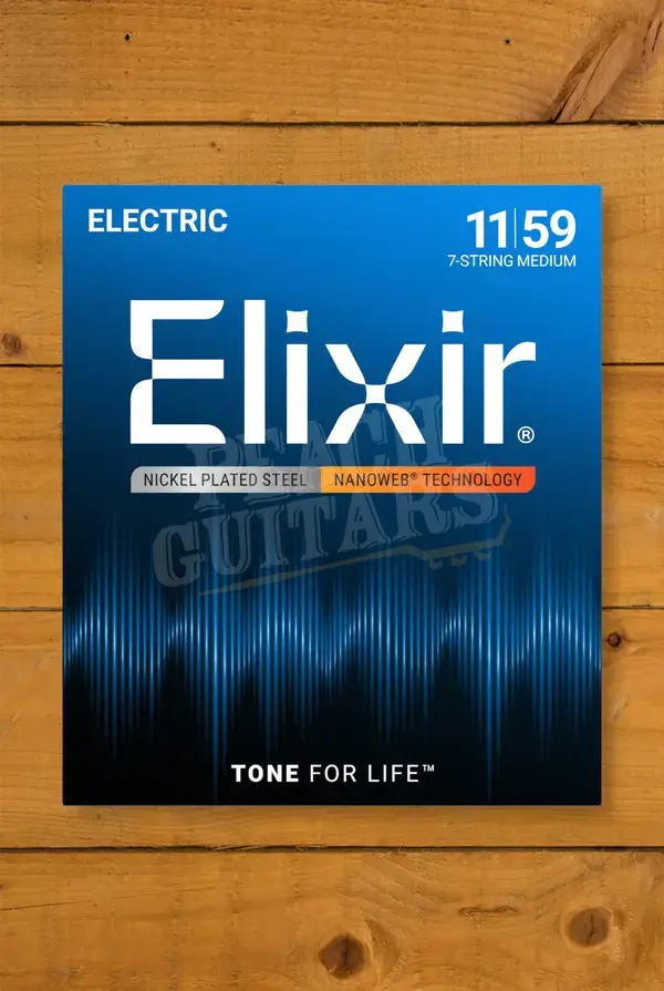 Elixir Nanoweb Coated Nickel Plated Steel 7-String Electric Guitar Strings - 11-59