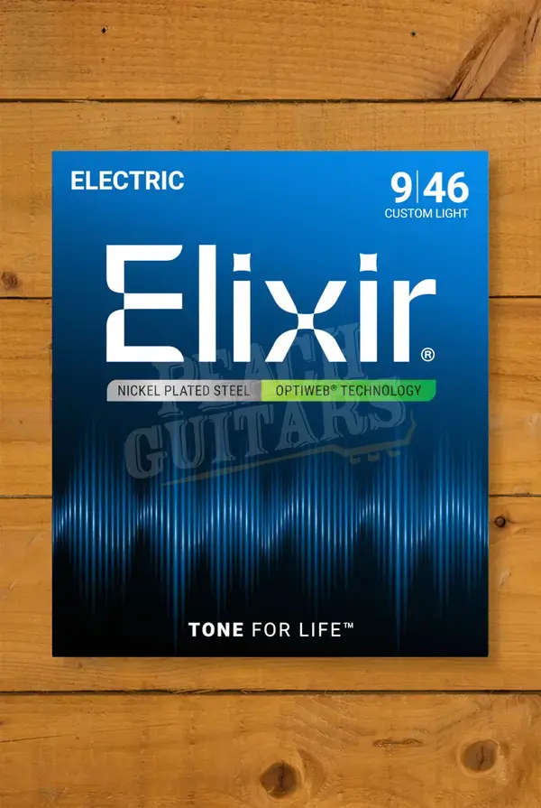 Elixir Optiweb Coated Nickel Plated Steel Electric Guitar Strings - 9-46