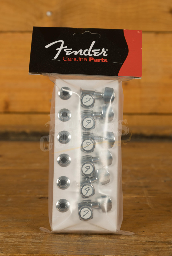 Fender Parts | Locking Stratocaster/Telecaster Staggered Tuning Machines - Brushed Chrome