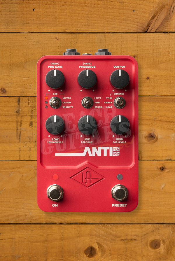 Universal Audio UAFX Guitar Pedals | ANTI 1992 High Gain Amplifier