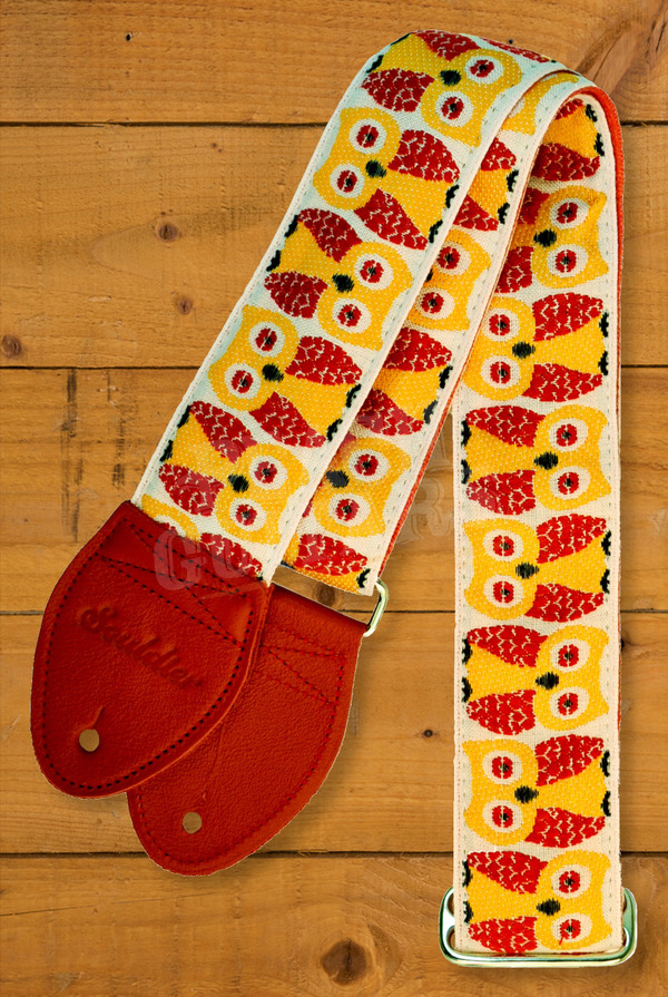 Souldier Classic Guitar Straps | Owls - Red