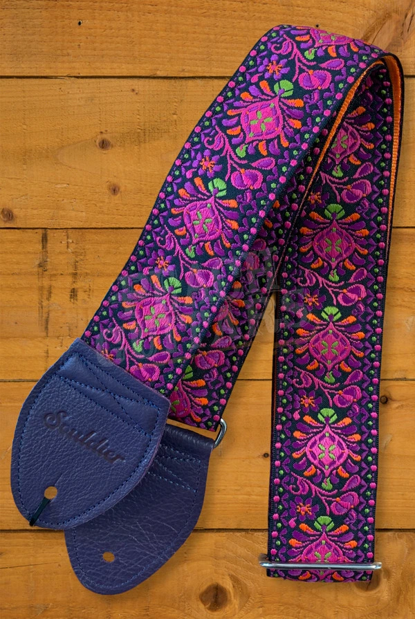 Souldier Classic Guitar Strap - Hendrix - Magenta w/Purple Ends