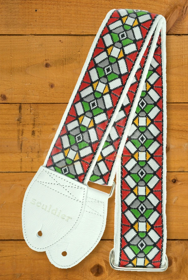 Souldier Classic Guitar Strap - Stained Glass - Red