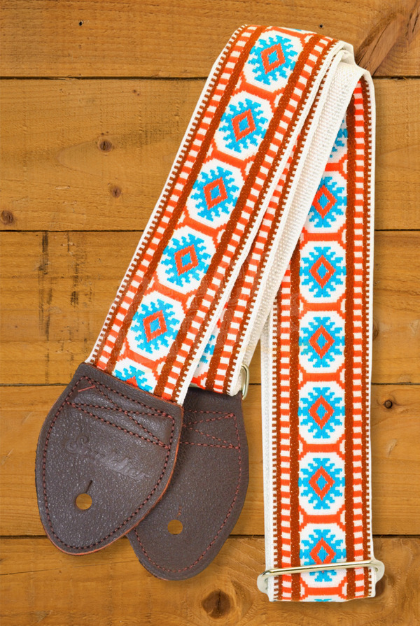 Souldier Classic Guitar Straps | Pillar - Orange/Turquoise