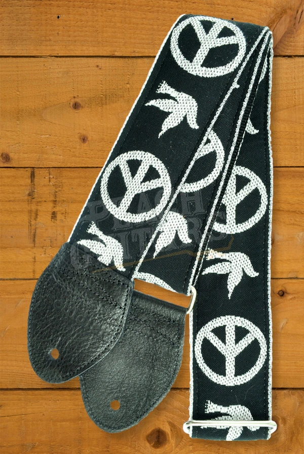 Souldier Classic Guitar Strap - Young Peace Dove - Black