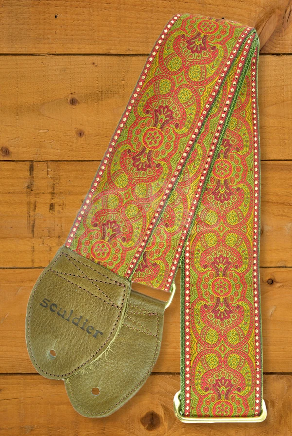 Souldier Classic Guitar Strap - Arabesque - Red