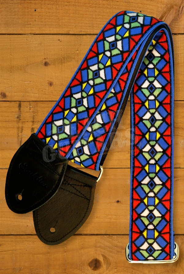 Souldier Classic Guitar Strap - Stained Glass - Red/Blue