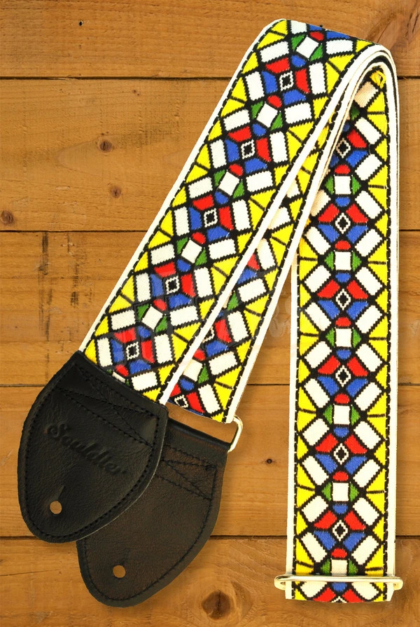Souldier Classic Guitar Strap - Stained Glass - Yellow