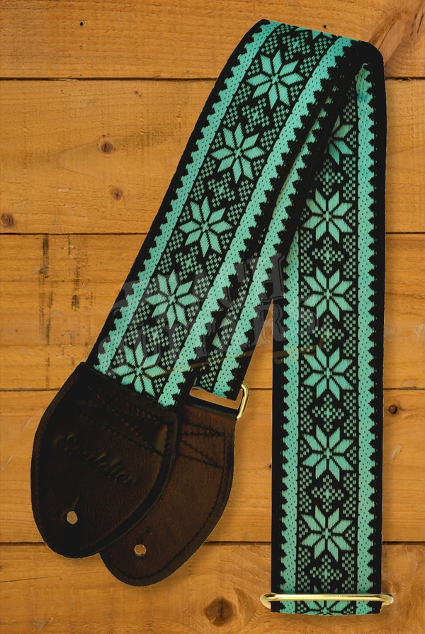 Souldier Classic Guitar Strap - Poinsettia - Turquoise