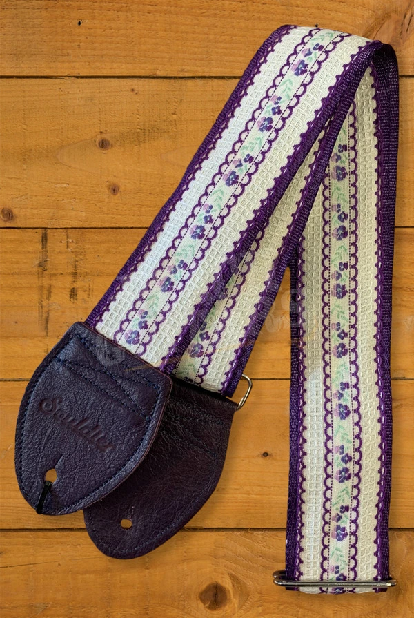 Souldier Classic Guitar Strap - Freesia - Purple/Lavender/White