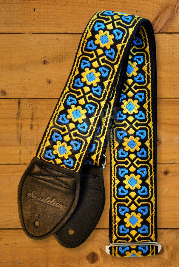 Souldier Classic Guitar Straps | Fillmore - Gold/Turquoise