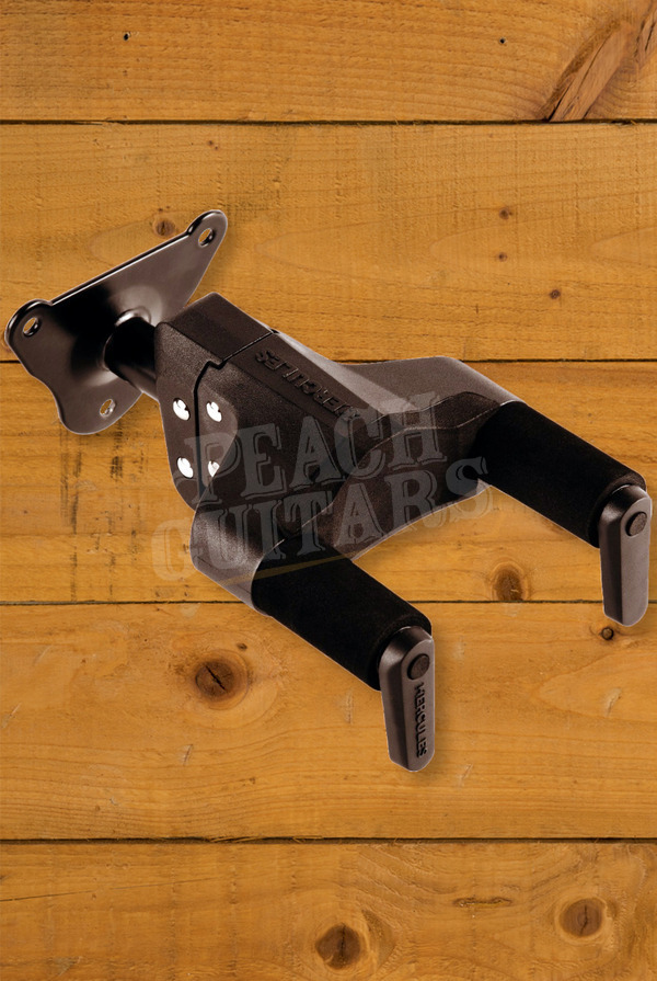 Hercules GSP39WB PLUS | Auto Grip System Guitar Hanger - Steel Wall Mount - Short Arm
