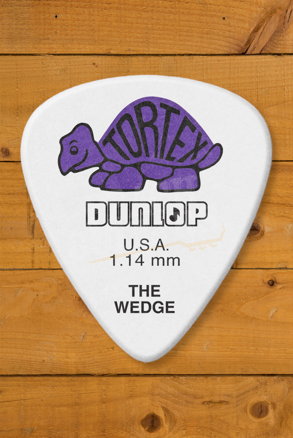 Dunlop 424-114 | Tortex Wedge Pick - 1.14mm - 12 Pack