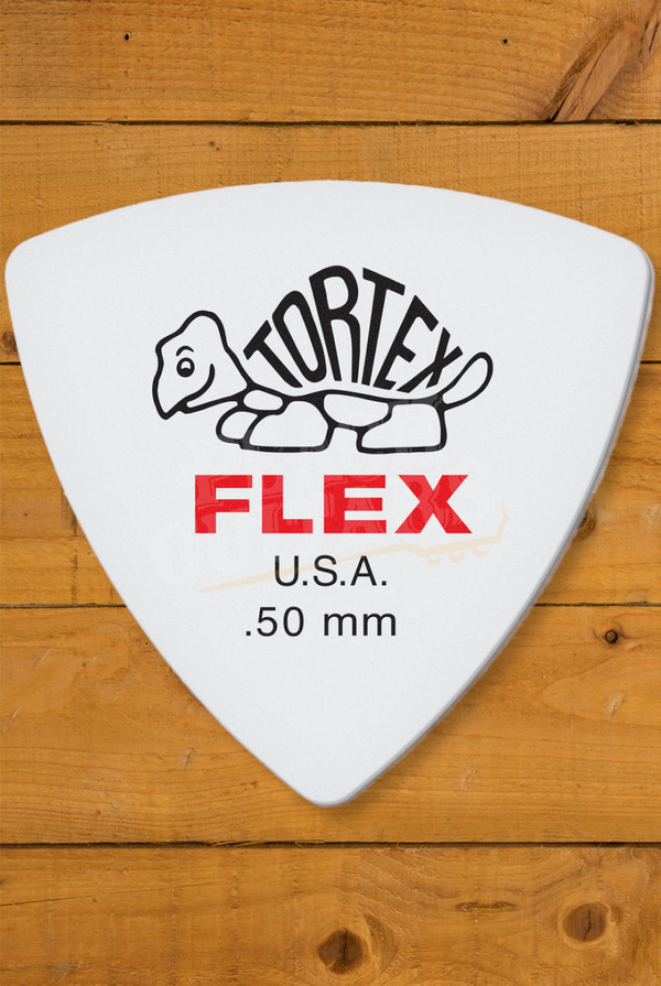 Dunlop 456-050 | Tortex Flex Triangle Pick - .50mm - 6 Pack