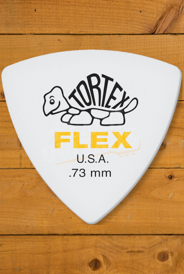 Dunlop 456-073 | Tortex Flex Triangle Pick - .73mm - 6 Pack