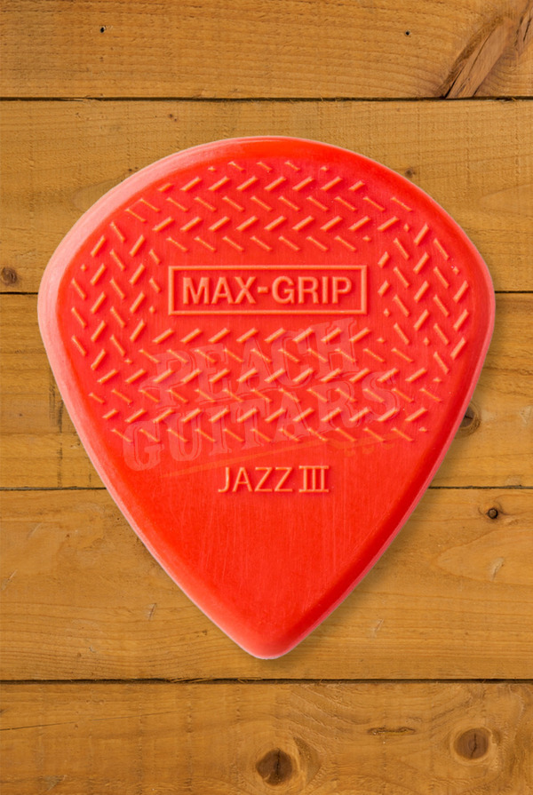 Dunlop 471-3N | Max-Grip Jazz III Nylon Pick - 1.38mm - 6 Pack