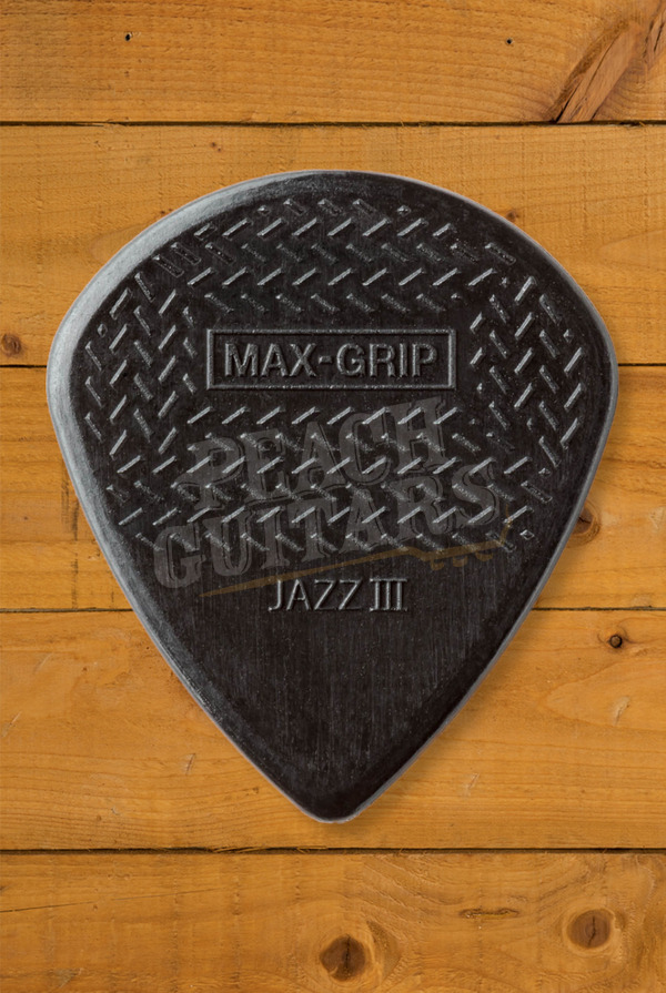 Dunlop 471-3S | Max-Grip Jazz III Stiffo Pick - 1.38mm - 6 Pack
