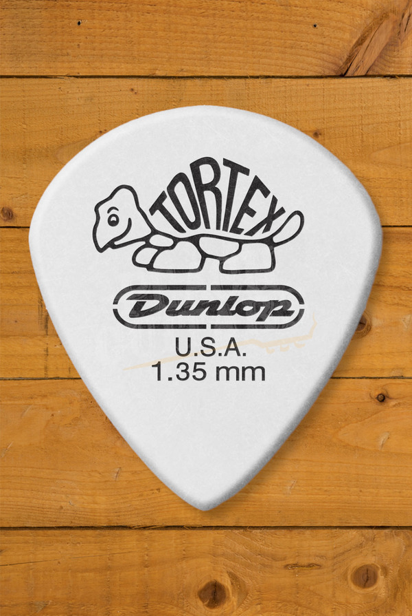 Dunlop 478-135 | Tortex White Jazz III Pick - 1.35mm - 12 Pack