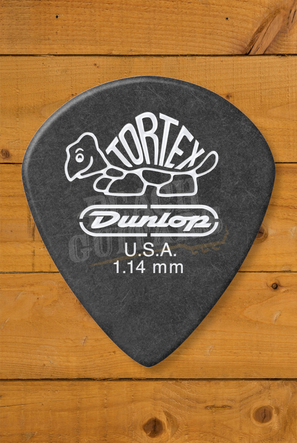 Dunlop 482-114 | Tortex Pitch Black Jazz III Pick - 1.14mm - 12 Pack