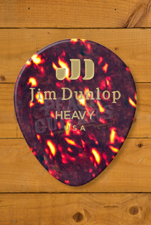 Dunlop Celluloid Shell Teardrop Pick - Heavy - 12-Pack