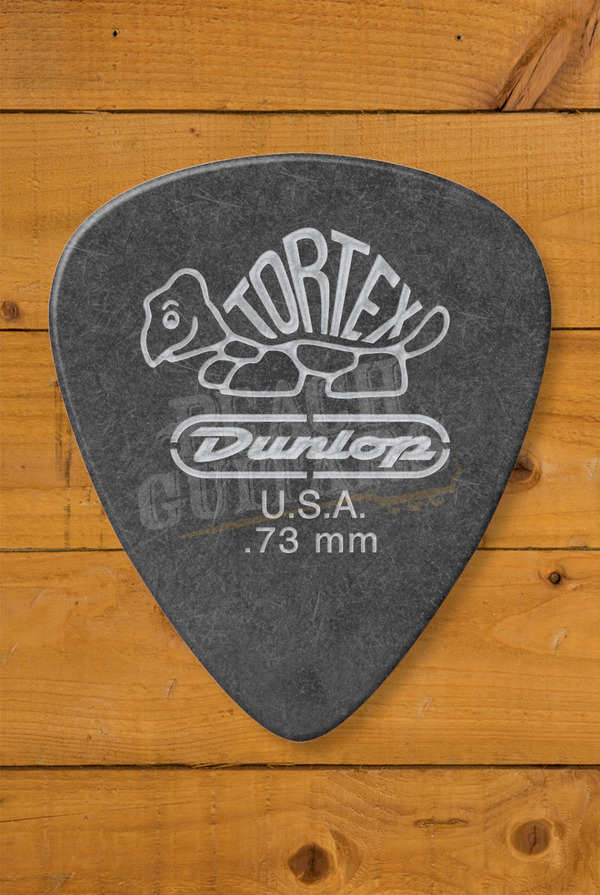 Dunlop 488-073 | Tortex Pitch Black Standard Pick - .73mm - 12 Pack