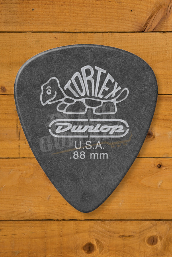 Dunlop 488-088 | Tortex Pitch Black Standard Pick - .88mm - 12 Pack