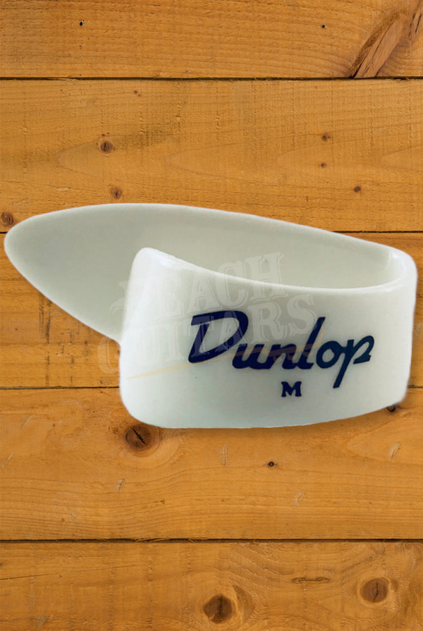 Dunlop 9002 | White Thumbpicks - Medium - 4 Pack