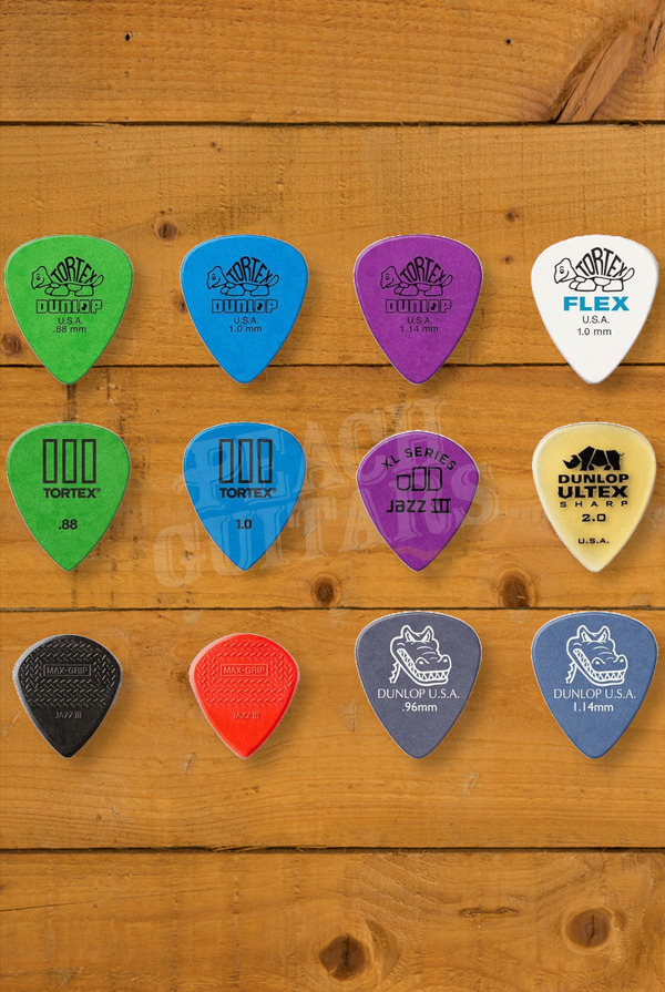 Dunlop PVP113 | Electric Pick Variety Pack - Mixed Gauges - 12 Pack