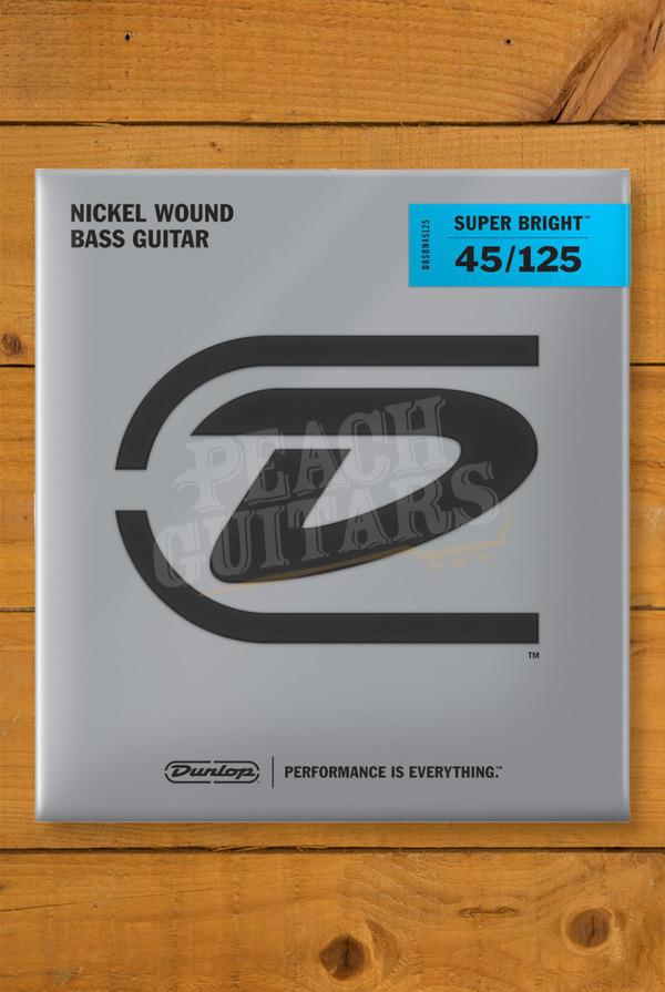 Dunlop DBSBN45125 | Super Bright Nickel Wound Bass Strings 45-125 - 5-String Set
