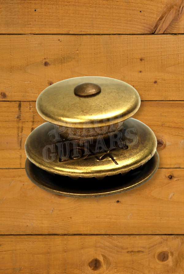 LOXX Music Box Acoustic Guitar Strap Locks - Vintage Brass