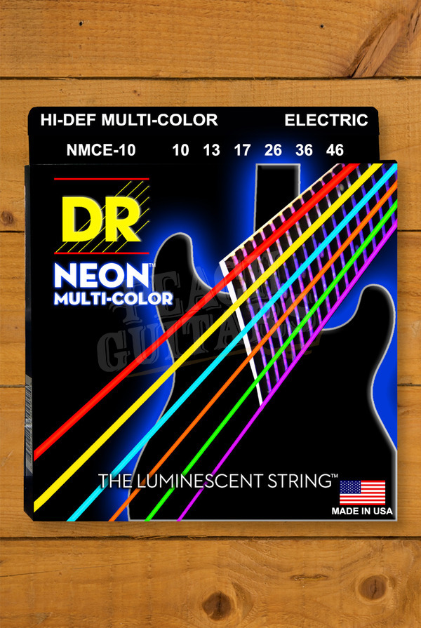 DR HI-DEF NEON MULTI-COLOUR - Coloured Electric Guitar Strings | Medium 10-46