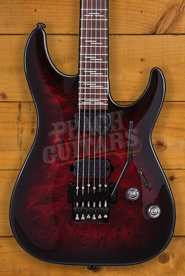 Schecter Omen Elite-6 FR Black Cherry Burst - Peach Guitars