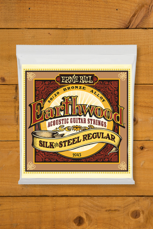 Ernie Ball Acoustic Strings | Earthwood 80/20 Silk & Steel Regular 13-56
