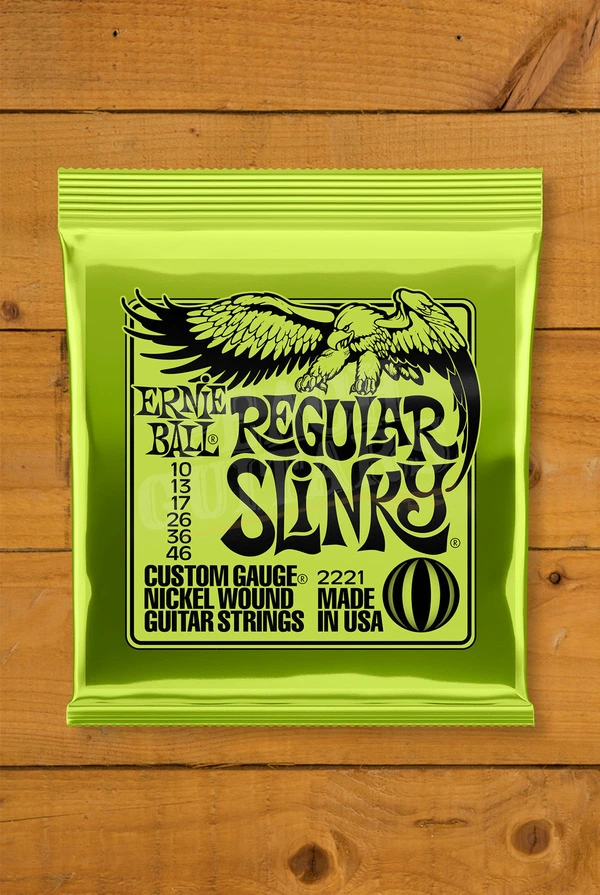 Ernie Ball Regular Slinky Nickel Wound Electric Guitar Strings - 10-46