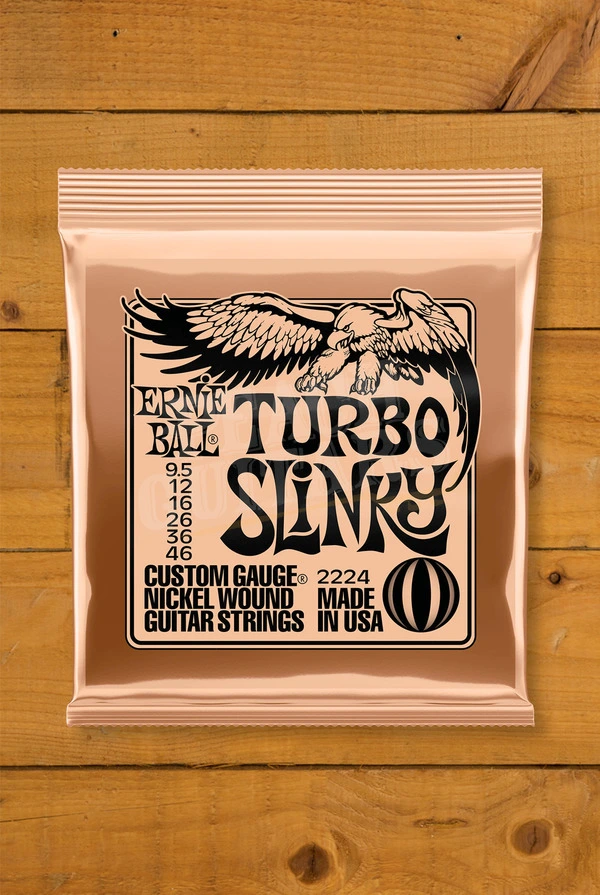 Ernie Ball Turbo Slinky Nickel Wound Electric Guitar Strings - 9.5-46