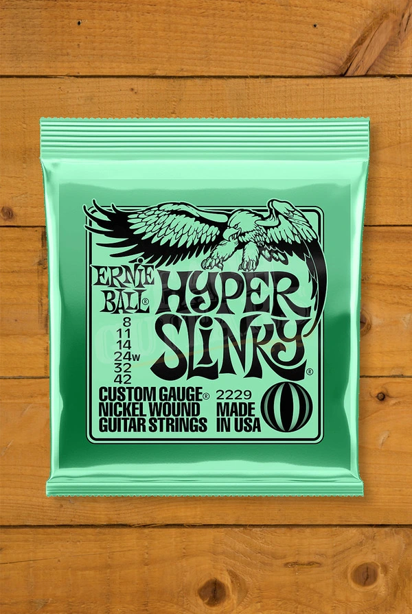 Ernie Ball Hyper Slinky Nickel Wound Electric Guitar Strings - 8-42