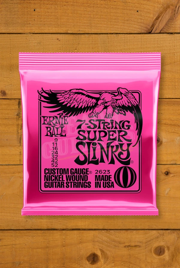 Ernie Ball Super Slinky Nickel Wound 7-String Electric Guitar Strings - 9-52