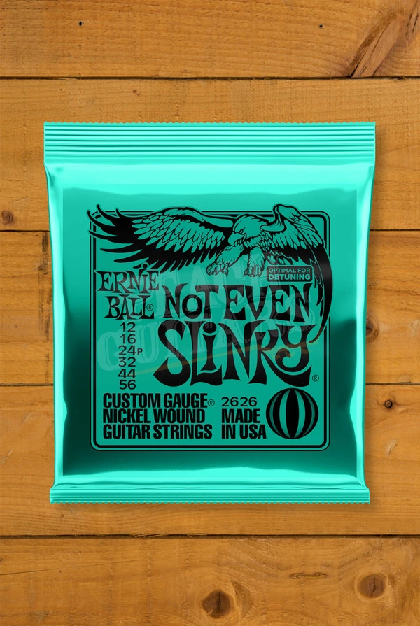 Ernie Ball Not Even Slinky Nickel Wound Electric Guitar Strings - 12-56