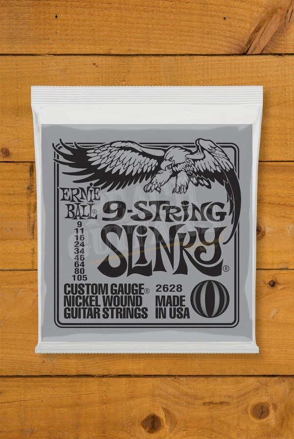 Ernie Ball Slinky Nickel Wound 9-String Electric Guitar Strings - 9-105